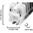 Allen-Bradley - MTG Rail (2)3' WHT 88 pcs/Rail